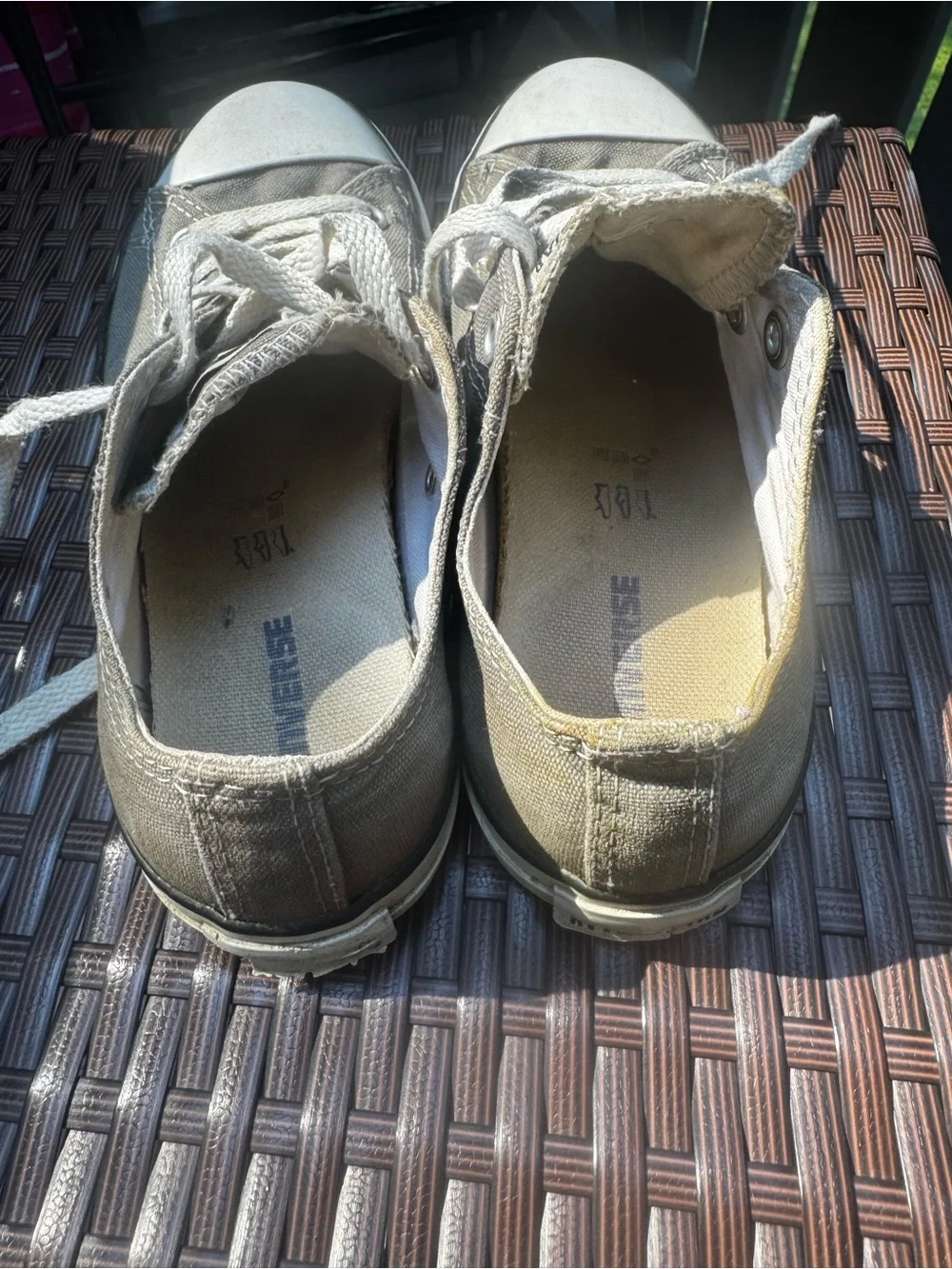 Converse Chuck Taylor All Star Kids Low Top Sneakers Youth Size 3 Gray and White